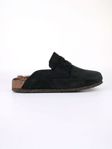 클래식 퍼 클로그 뮬_BLACK/LEOPARD(3cm)