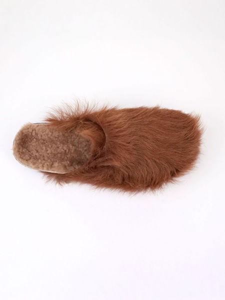 플러피 퍼 클로그 뮬_BROWN(3cm)