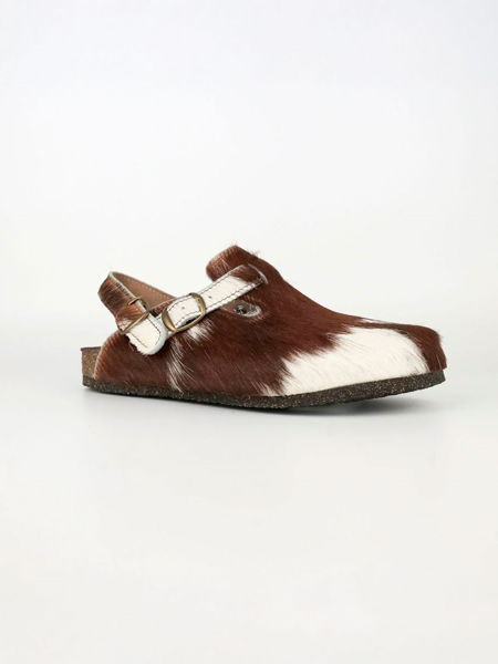 카우 프린트 버클 클로그 뮬_MILK BROWN(3cm)