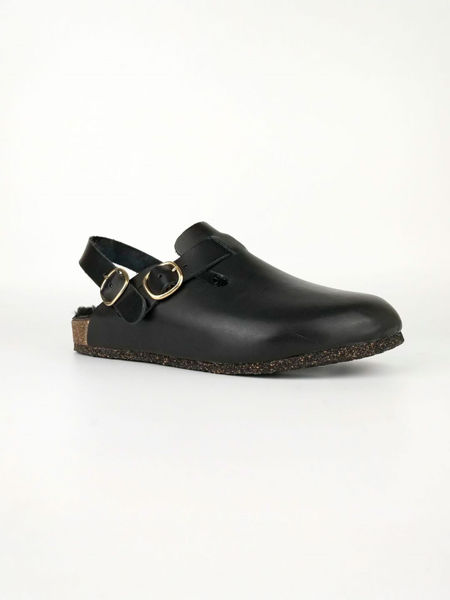 클래식 버클 레더 클로그 뮬_BLACK(3cm)